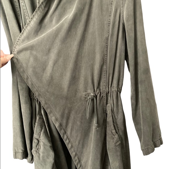 🧥SM•MAX JEANS•DARK GREY OPEN / FLOWY LIGHTWEIGHT SUEDE LOOK TENCEL JACKET🧥 - Picture 6 of 7